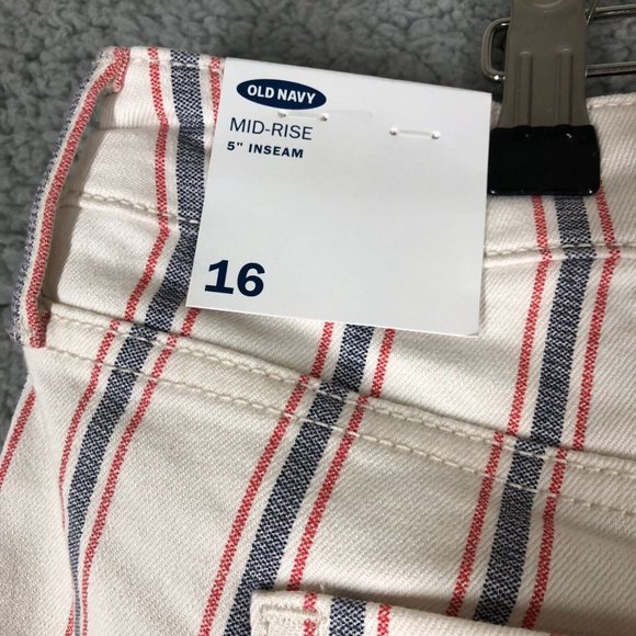 NEW Old Navy Women's 16 Jean Shorts Mid-Rise Button Fly Cuffed Hem Summer Casual - Picture 11 of 13